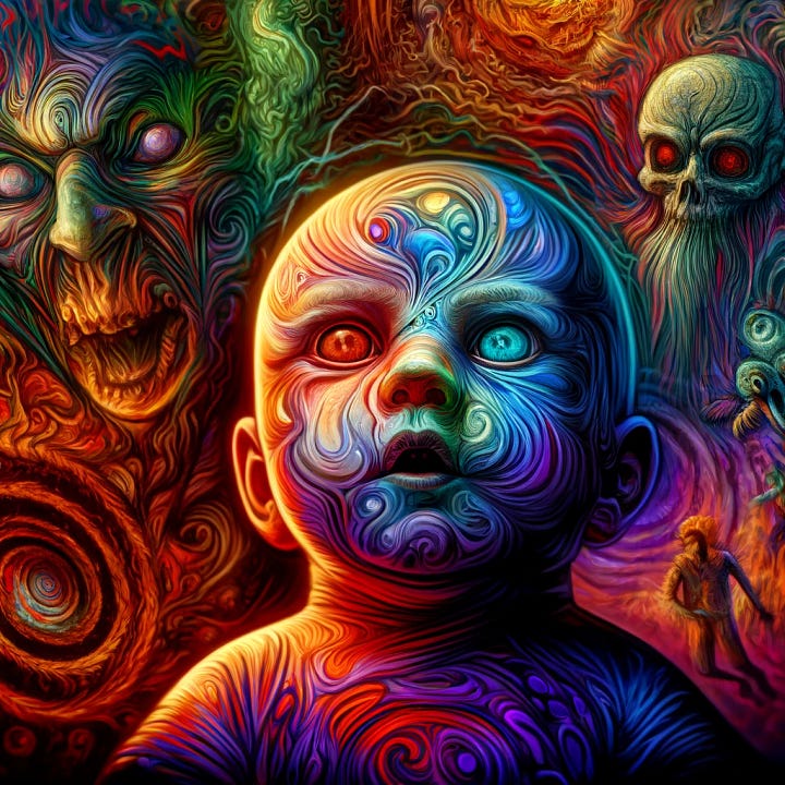 various surreal impressions babies