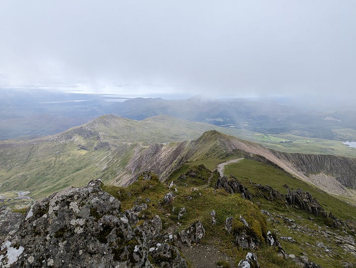 walking up snowdon with a guide