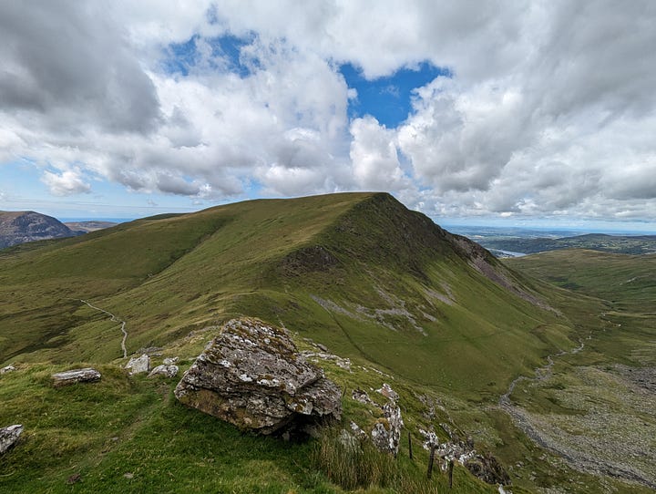 walking up snowdon with a guide