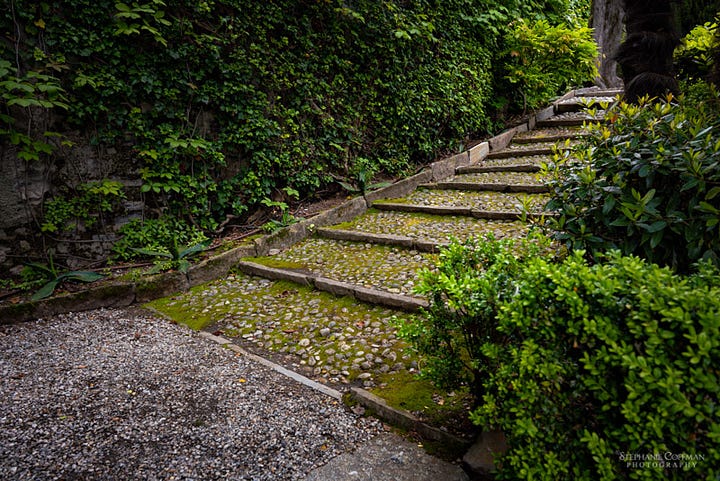 Botanical garden in Varenna, Italy on Lake Como