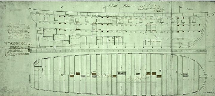 USS Brandywine construction drawing and illustration