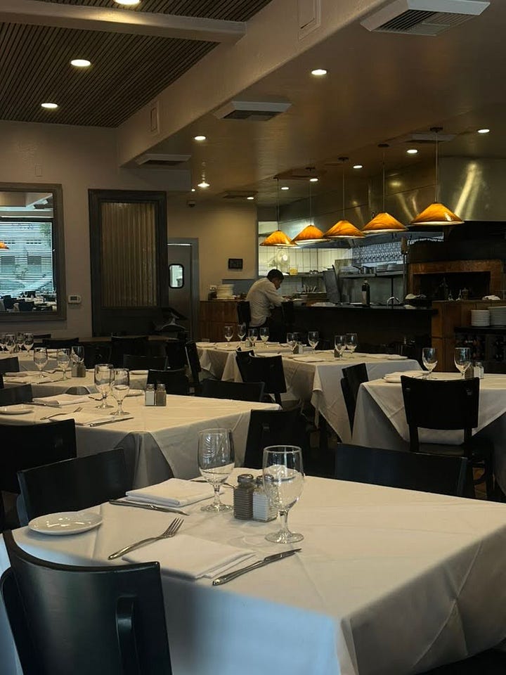 Inside Toscana, salmon at Toscana