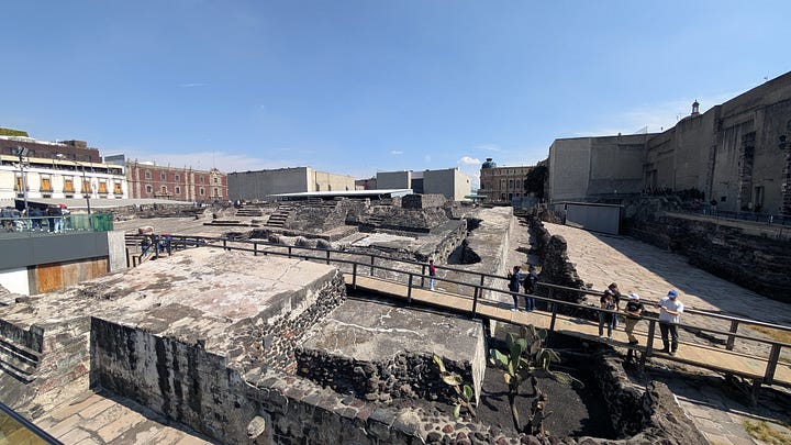 Part of the Aztec “Templo Mayor” aka Tenochtitlan temple that was literally buried near the main National Square and wasn’t rediscovered until the 1970s. Some tacos we enjoyed in Mexico City.