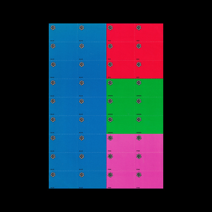 Sheet sfrom the Expo 90 visual identity designed by Mitsuo Katsui in 1987