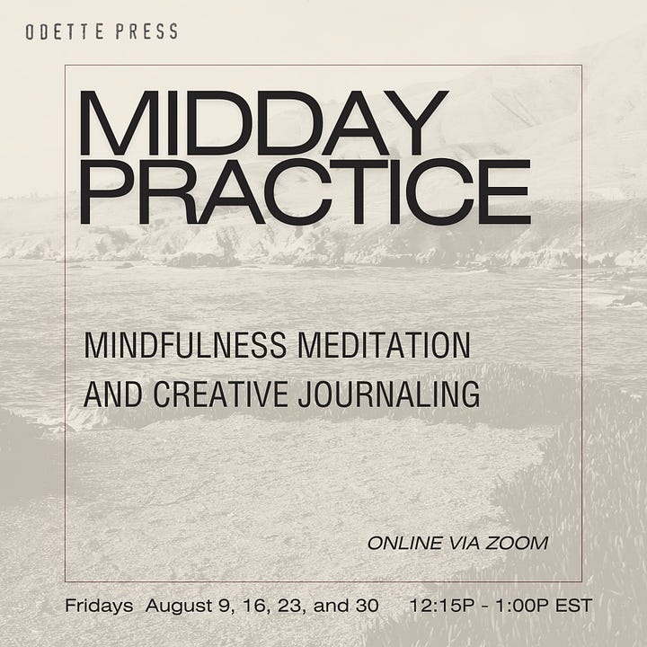 mindfulness meditation and journaling classes online with kelly laughlin from odette press