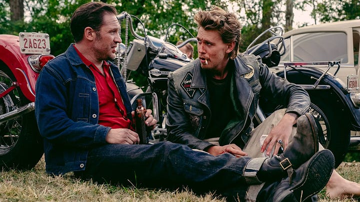 Stills from the films The Bikeriders, 200% Wolf, Fancy Dance and Beverly Hills Cop: Axel F
