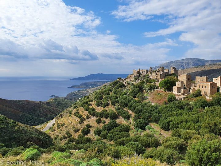 Two Greek villages in the Mani Peninsula, Greece