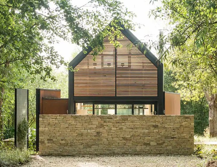 Front and back view of Island Lodge