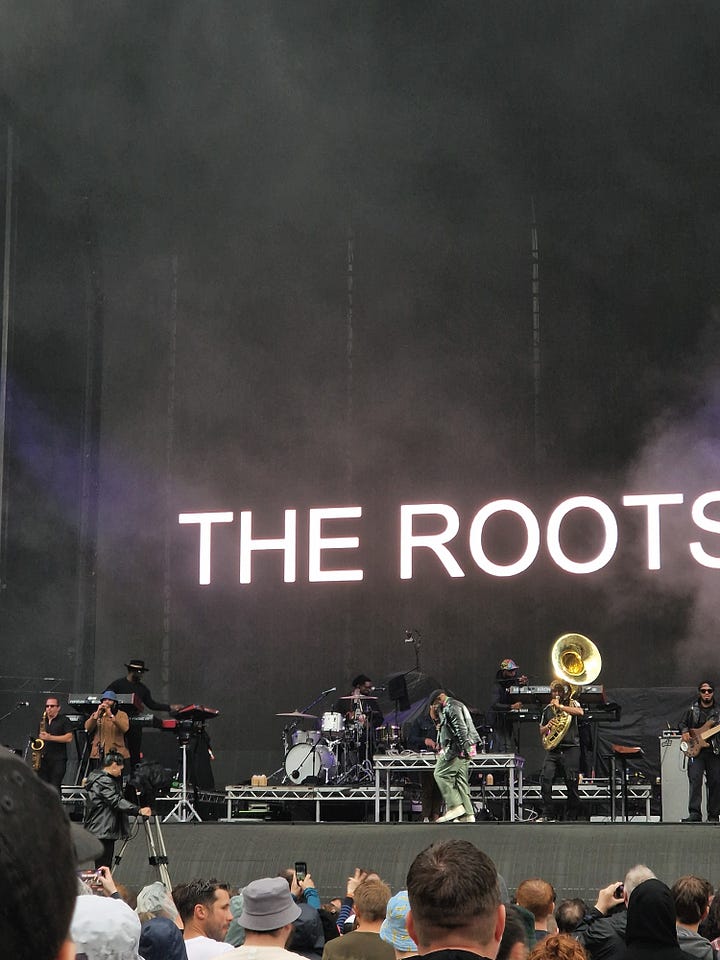 King Princess, followed by the Roots, on support at Hampden Park. 