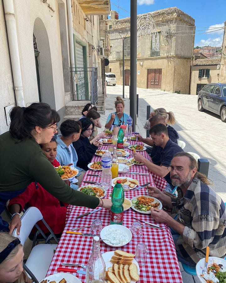 Sunday lunch at The Good Kitchen, Sicily.