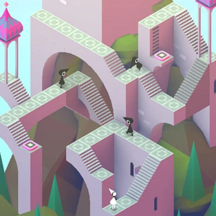 screengrabs of monument valley games