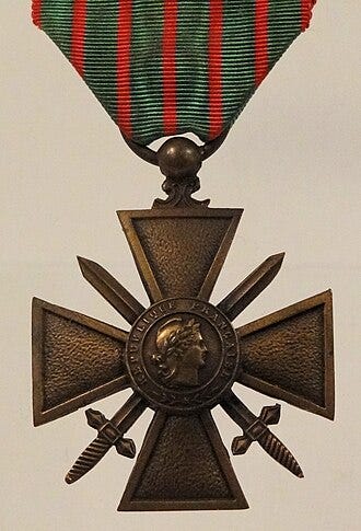 The Croix de Guerre and the Croix de Candlestick