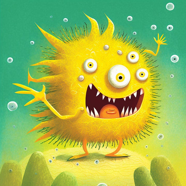 A selection of Monsters generated in MidJourney