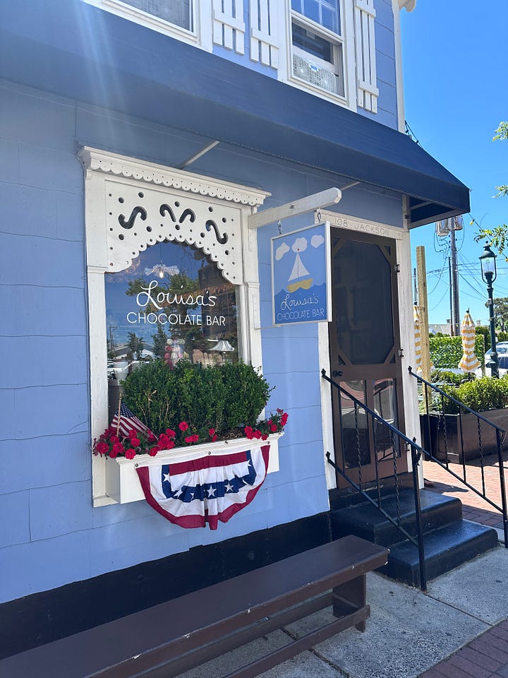 Louisa's chocolate bar cape may