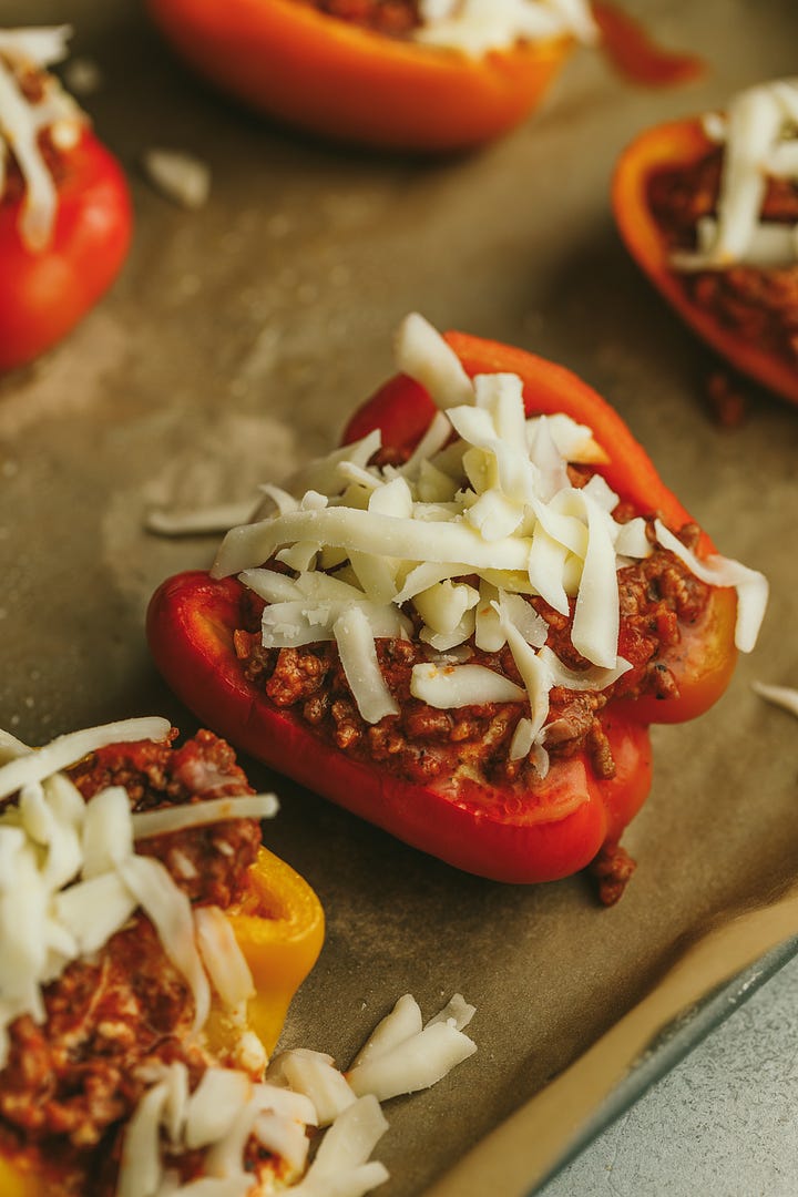 Lasagna stuffed bell peppers