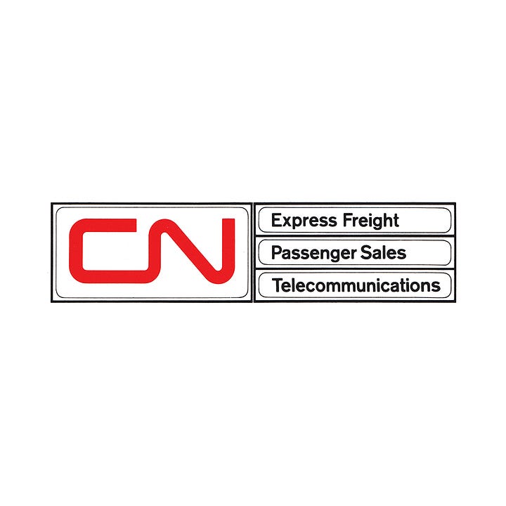 Allan Fleming's 1960 logo for Canadian National Railway