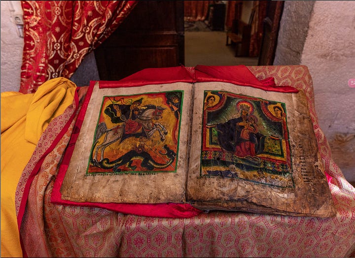 Manuscript and Artworks Within The Church.