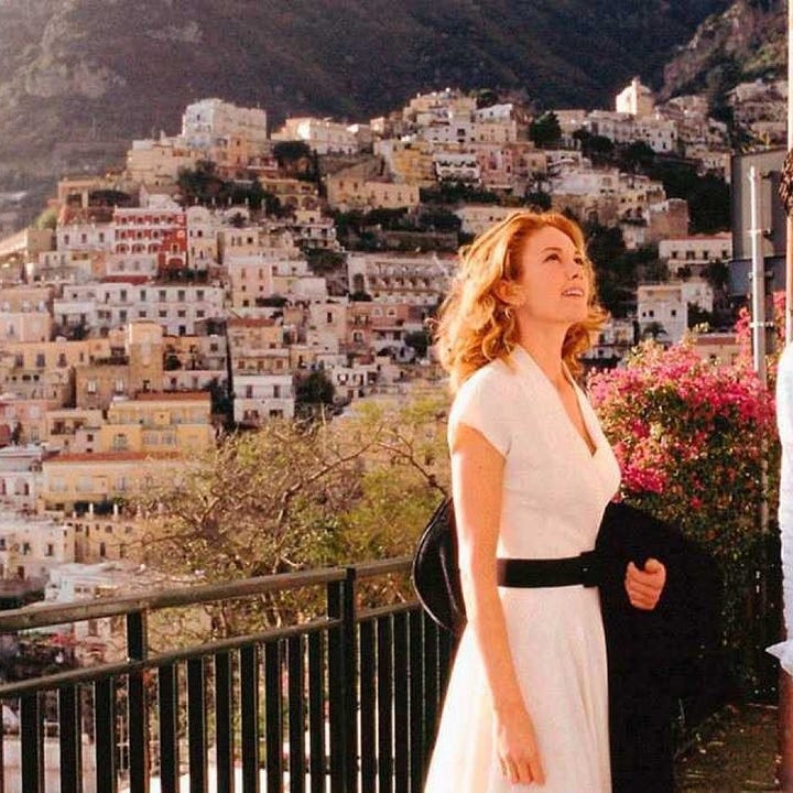Cenas dos filmes Love Actually, Under the Toscan Sun, White Chicks, Eat, pray, love