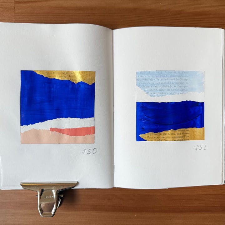 Collage art, mixed media art, sketchbooks