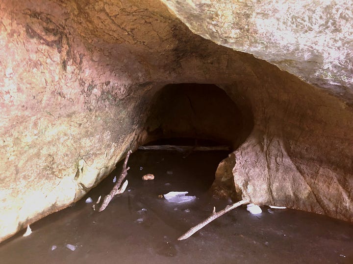 Images of the Interior walls of the Burlington Sea Cave