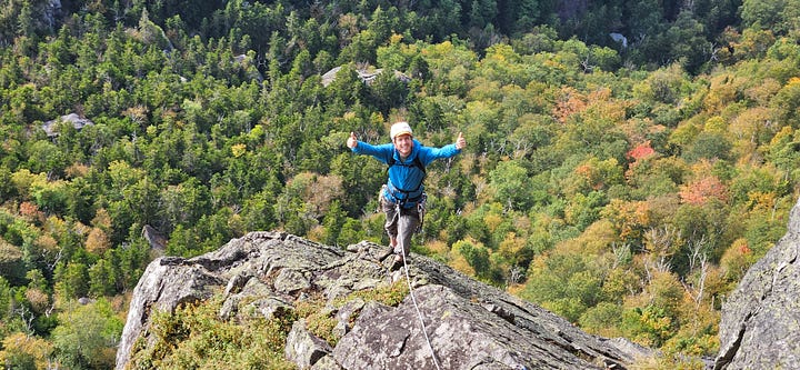 rock climbing on the Diagonal 