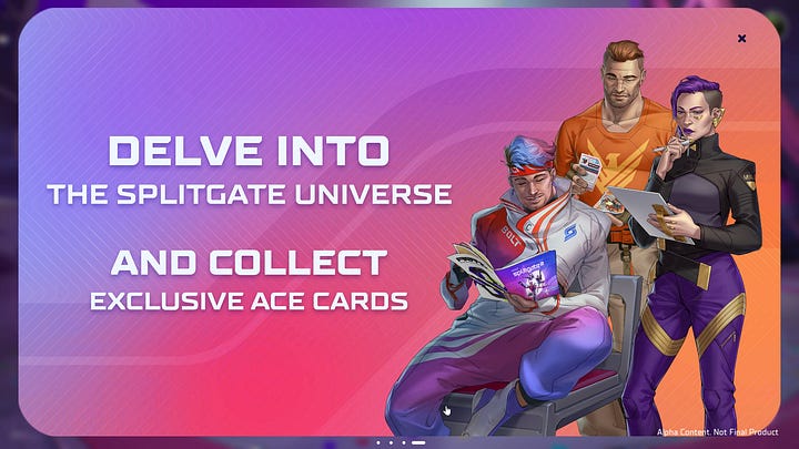 Splitgate 2 Main Menu with the banner at the bottom for the first picture. The second pciture I opened up the banner and it explains more about the splitgate 2 companion app.