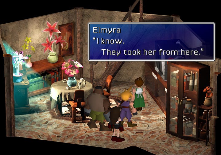 Elmyra: "I know. They took her from here." — "She brought a little girl here with her."