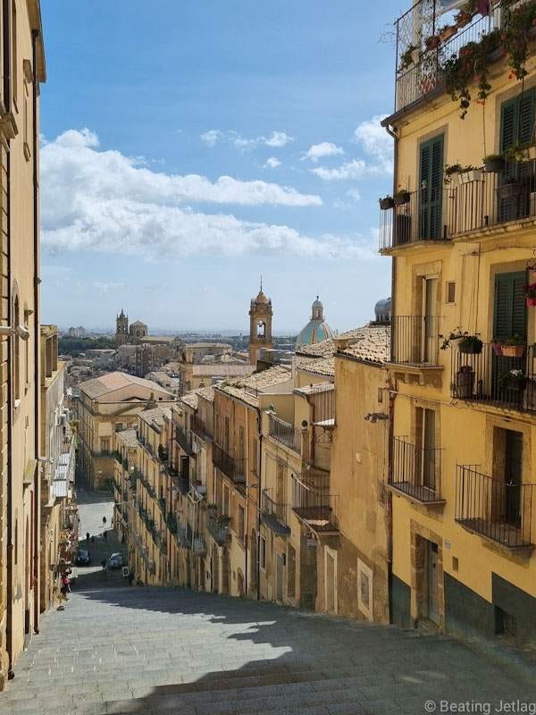 Pictures of Ceramics and Staircase of Santa Maria del Monte, Caltagirone, Sicily, Italy