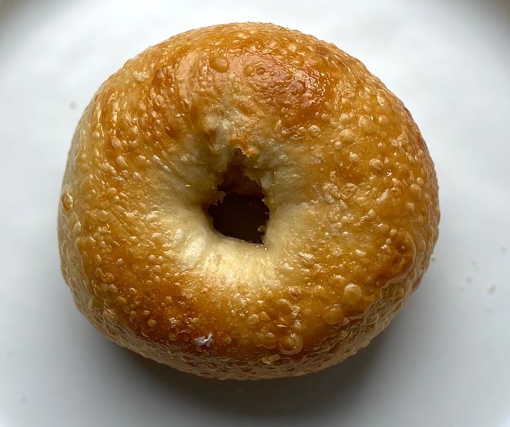 Plain bagel in June 2023 vs. Plain bagel in October 2022