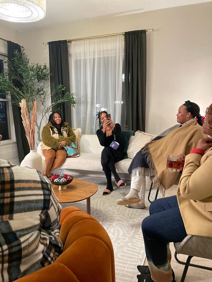 Images of gatherings at Korede House