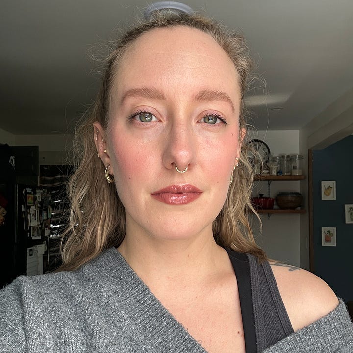 Kara McGrath wearing Make Up For Ever Super Boost Lip Gloss