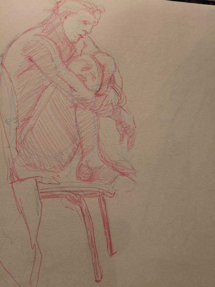 sketches of a life model