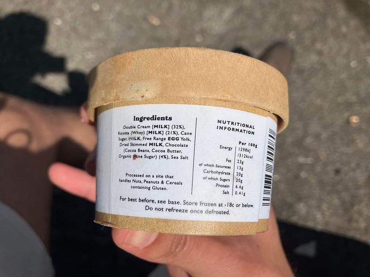 Probably not the fairest comparison, but: ingredients list on a Brickell's pot vs ingredients list on a pack of Nobbly Bobbly