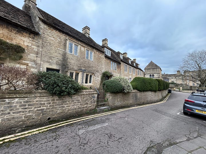 Two photos of Church Street Cottages Brasdford on Avon, Wiltshire Images: Roland's Travels