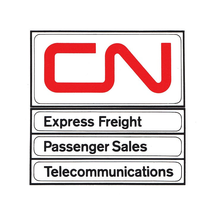 Allan Fleming's 1960 logo for Canadian National Railway