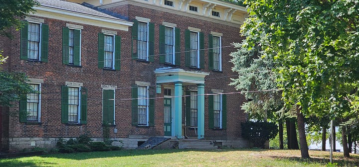 1) The bridge at a distance 2) the underside of the bridge 3) Hannah House 4 The gate and walk leading to the Hannah House Front door.