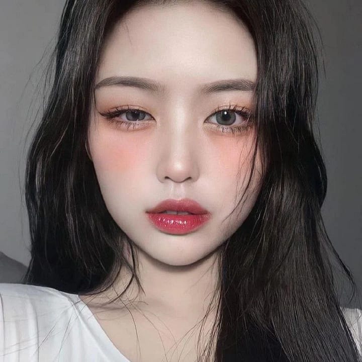women wearing glittery douyin makeup