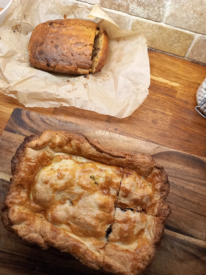 Red Kuri squash and crown prince squash; a pie and tea bread