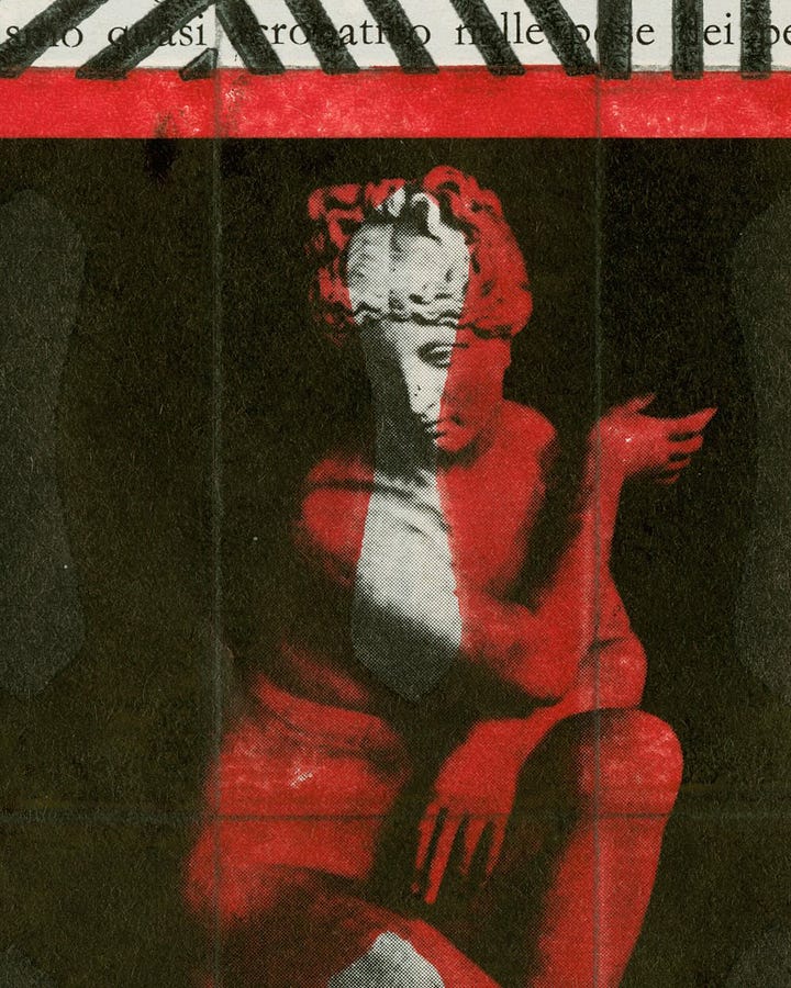 Gianpaolo Pagni, STORIA DELL'ARTE ITALIANA VOL.1 (n.020), (rubber stamp, pencil, ballpoint pen, fountain pen, and fluorescent highlighter on school book), 2024 [© Gianpaolo Pagni]