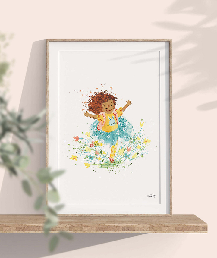 Four bright colourful images for children's wall art by illustrator Nanette Regan