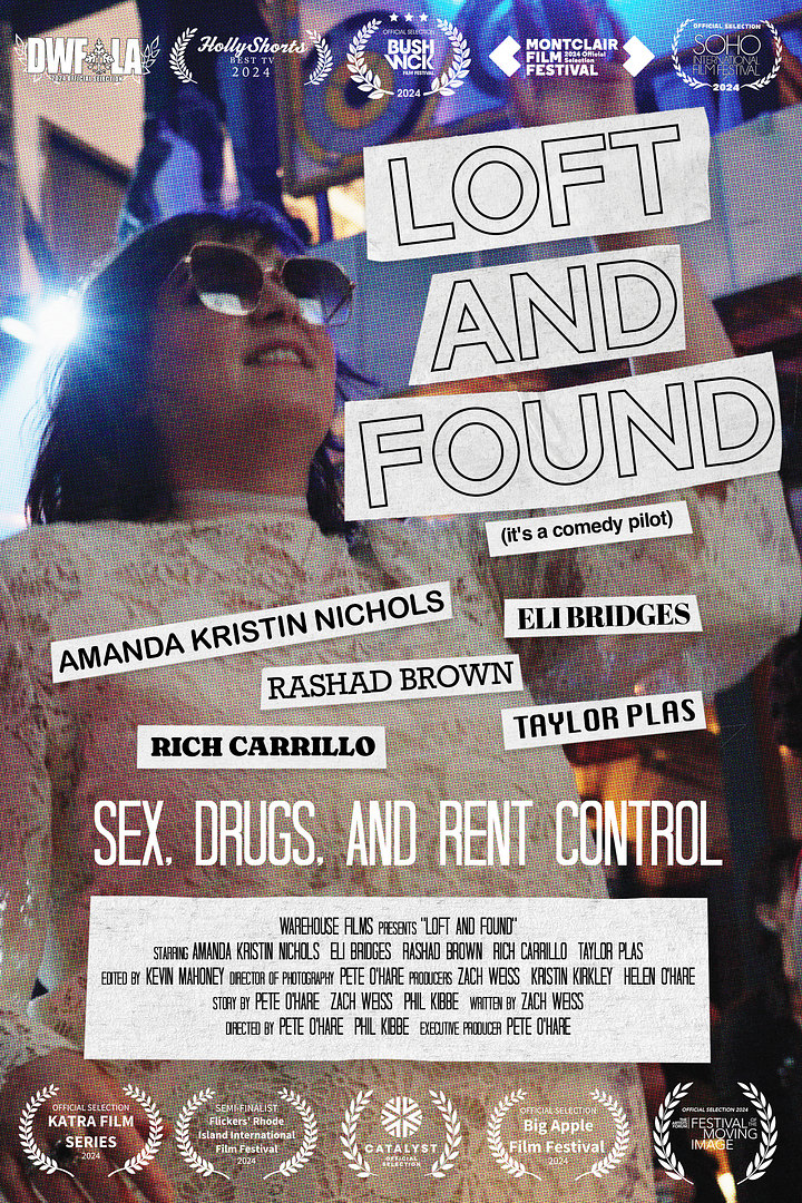 People singing, loft in brooklyn, movie poster of loft and found