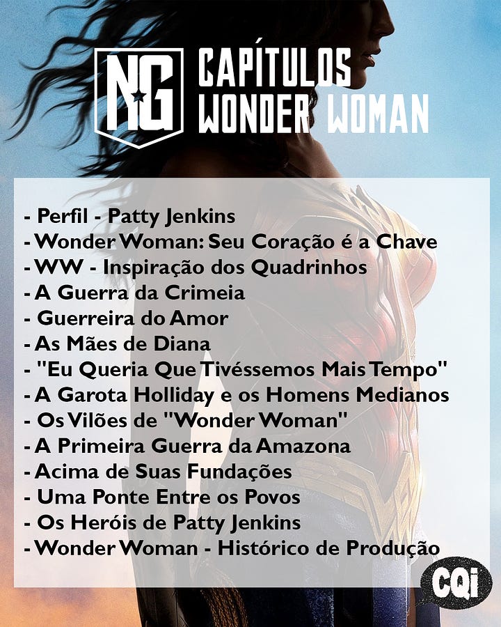 Lista de capítulos do livro NOVA GENESIS de Diogo Oliveira, da Editora CQI, livro nacional sobre o Snyderverse e o DCEU.