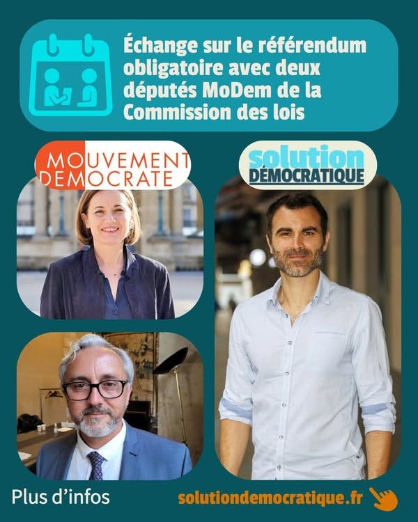 photos des rencontres avec les députés de la commission des lois (mouvement démocrate, le parti socialiste)