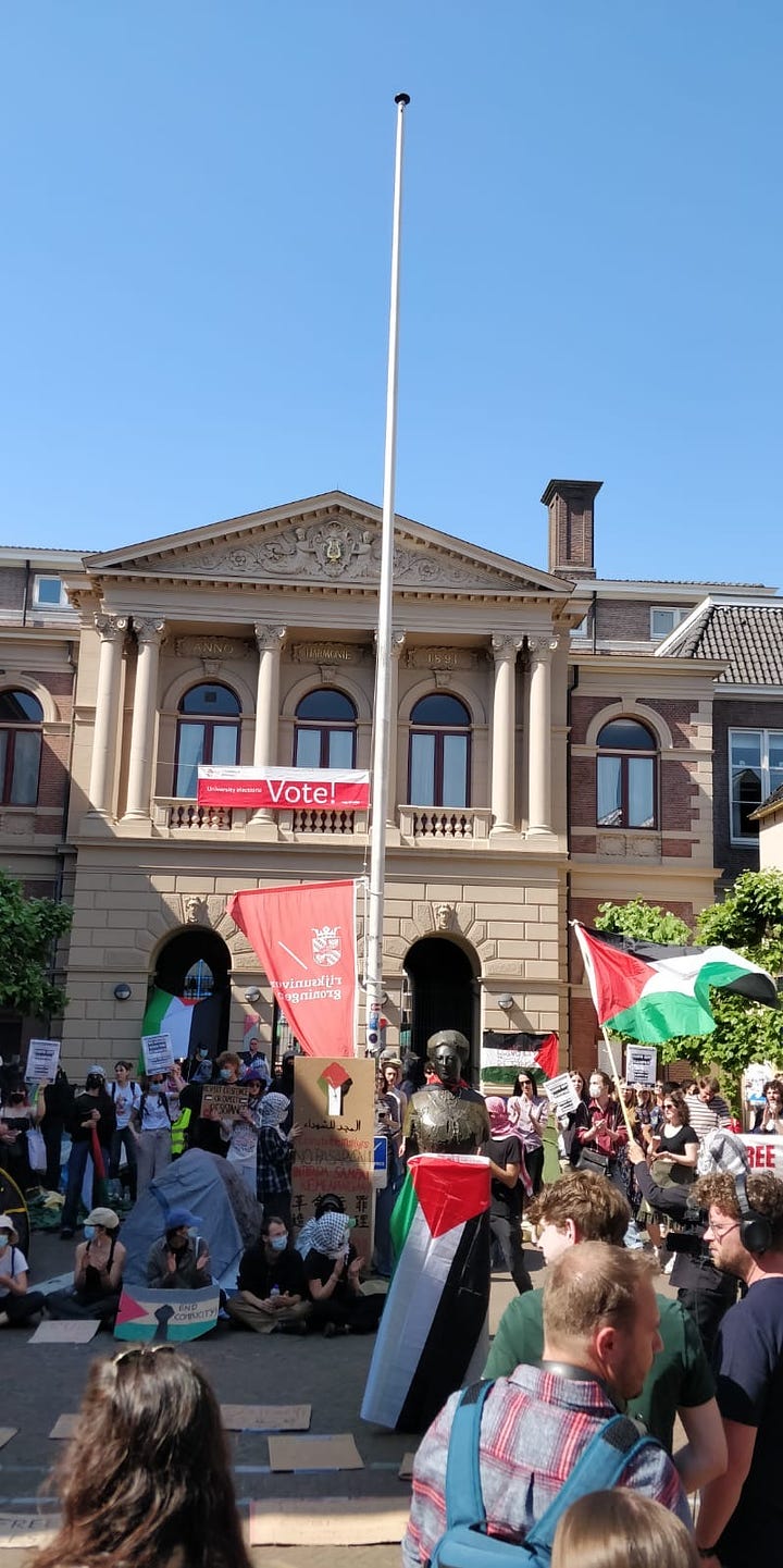 Encampment at Harmonie, University of Groningen