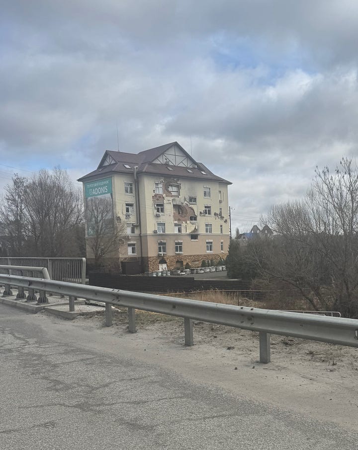 Driving into Kyiv