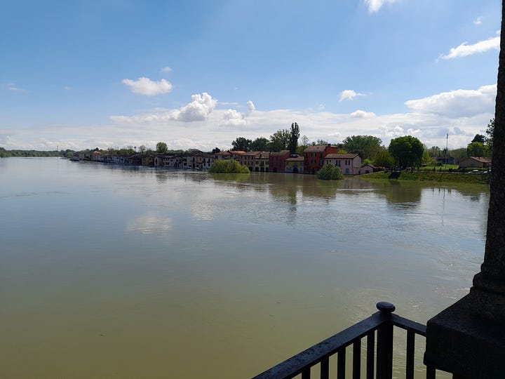 La piena del Ticino a Pavia