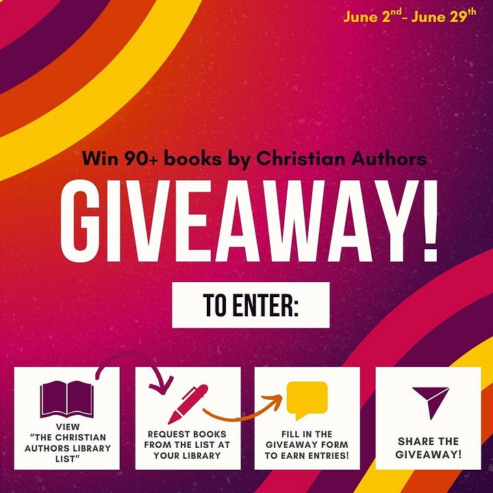 Books by Christian Authors Giveaway graphics