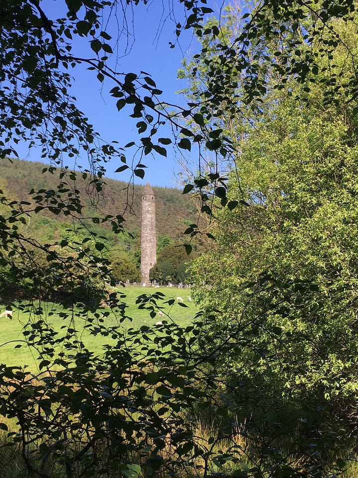 Glendalough and Rock of Cashel round towers