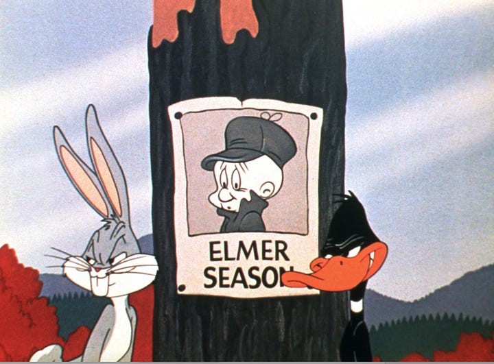 Anime? Looney Tunes? Anime? Looney Tunes? You choose.  "Speed Racer" Photo credit Funimation; "Elmer Season" Photo credit Warner Bros.