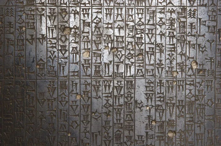Detail from the stele inscribed with the Code of Hammurabi